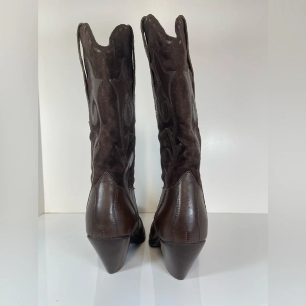 Bass Palomino Cowboy Boots Size 6.5 Color Brown - Picture 4 of 9